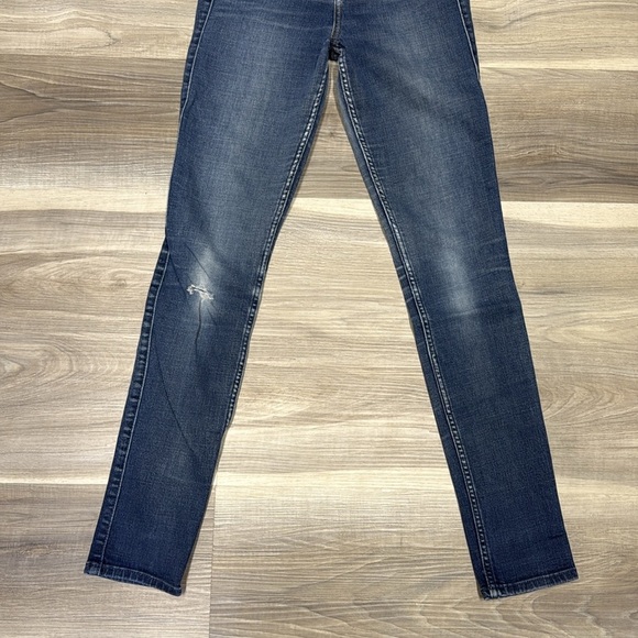 🏁 Hollister super high-rise skinny blue denim jeans size 25 - Picture 3 of 9